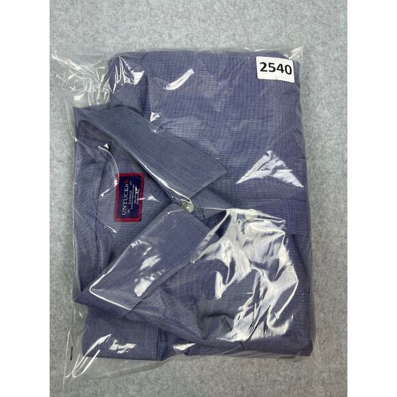 UNTUCKit Shirt Mens XL Blue Checks Button Up Wrinkle Free Denim Work - Picture 10 of 10